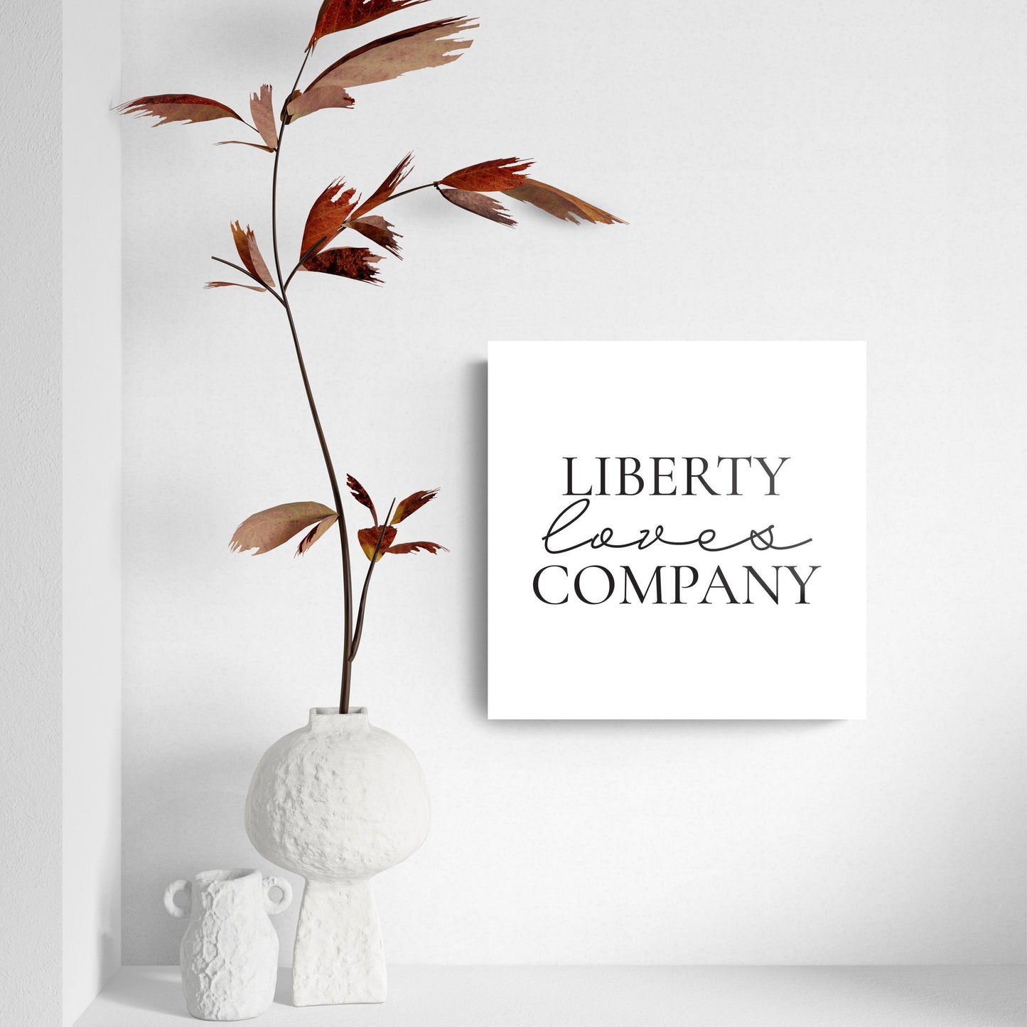 Minimalistic B&W Pennsylvania Liberty Quip | Hi-Def Glass Art | Eaches | Min 2