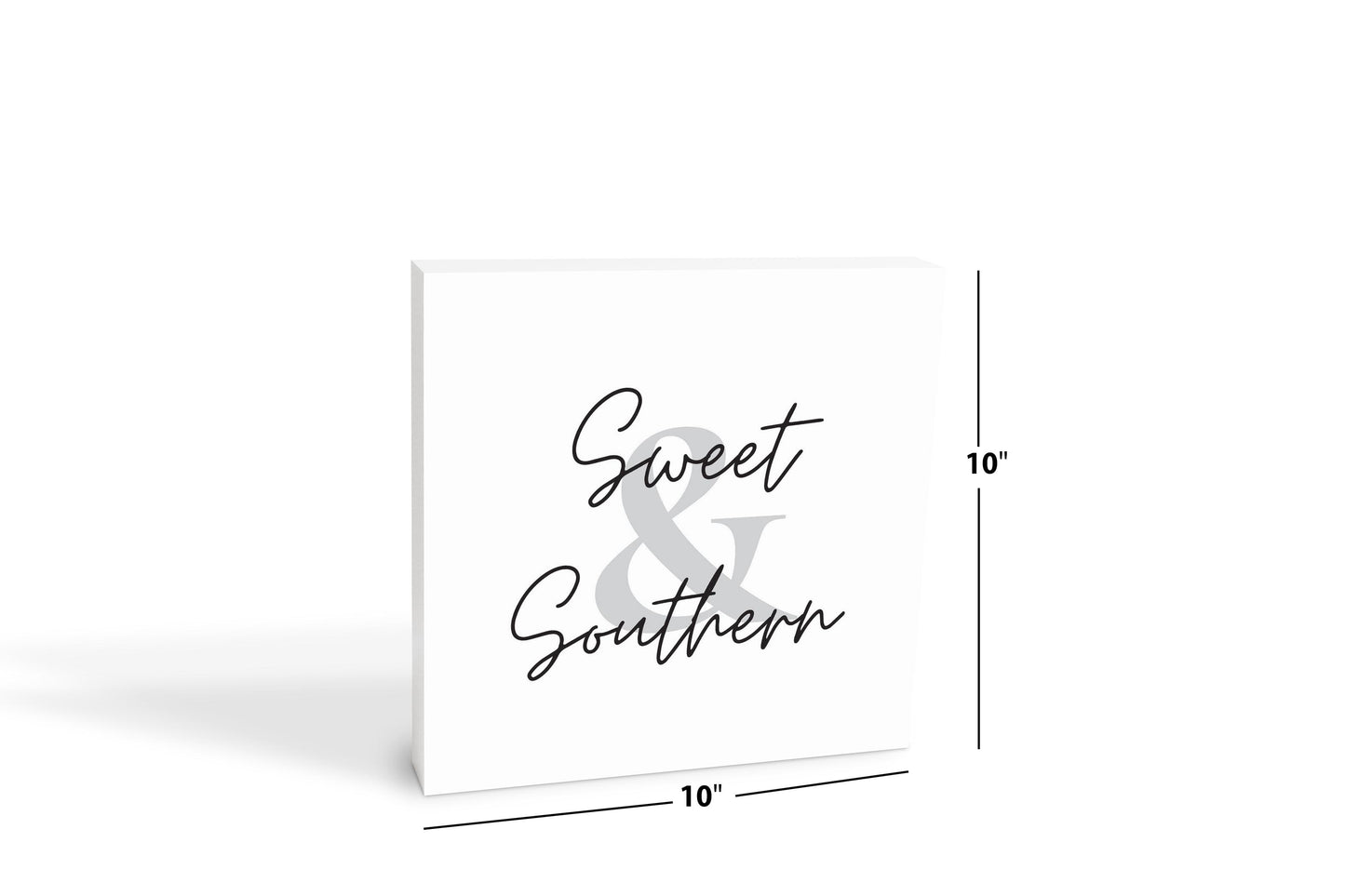 Minimalistic B&W Texas Sweet Southern | Wood Block | Eaches | Min 2