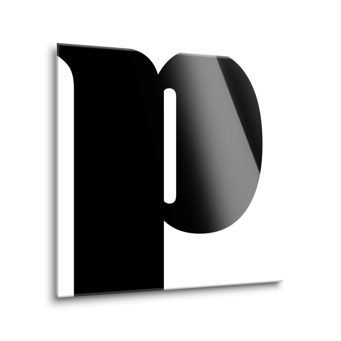 Fun Chunky Monogram P | Hi-Def Glass Art | Eaches | Min 2