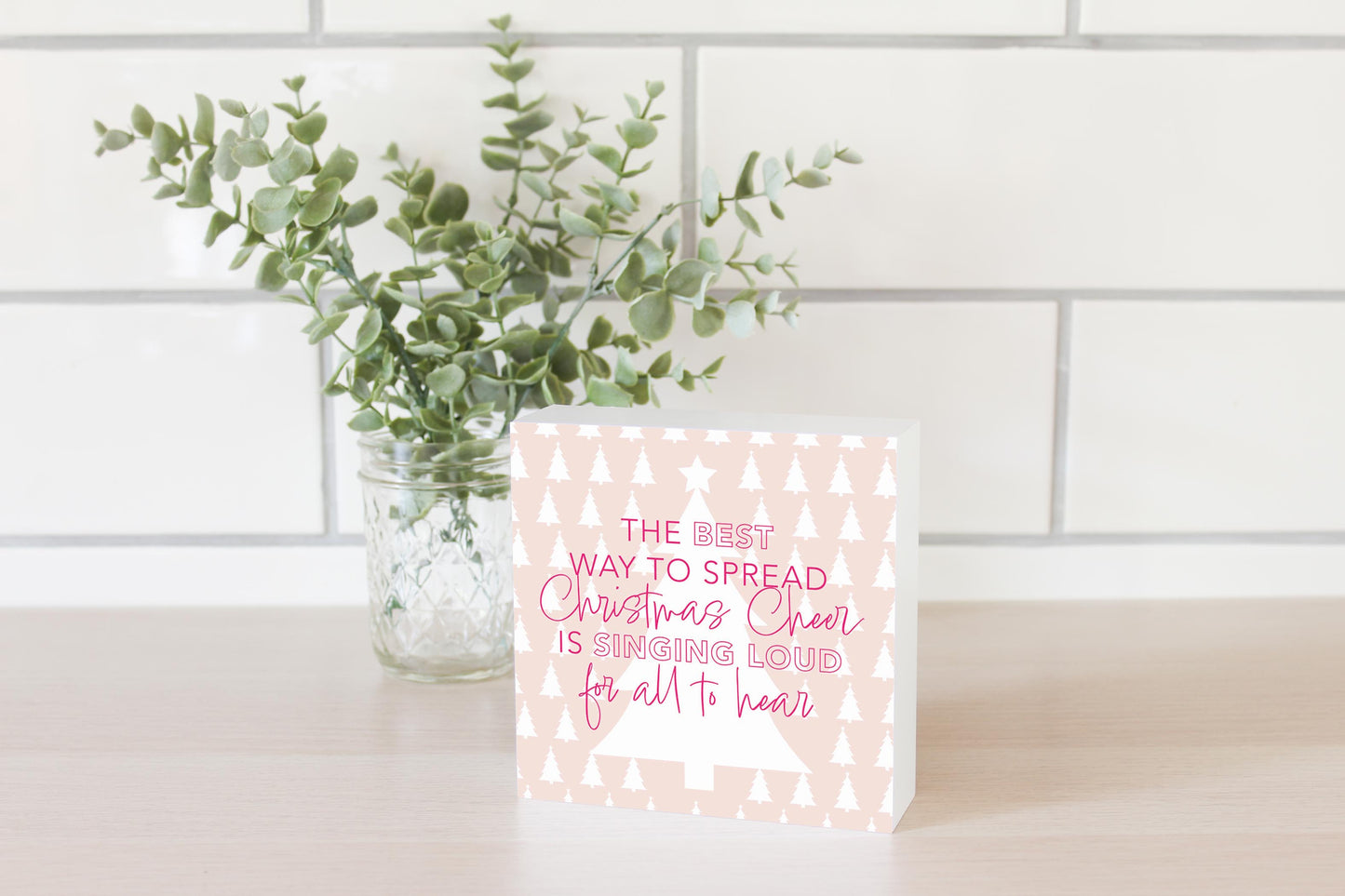 Christmas Cheer | Wood Block | Eaches | Min 4