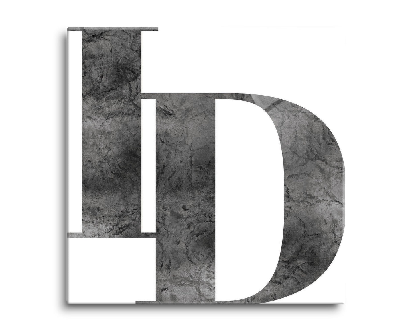 Minimalist B&W Idaho White Initials | Hi-Def Glass Art | Eaches | Min 2