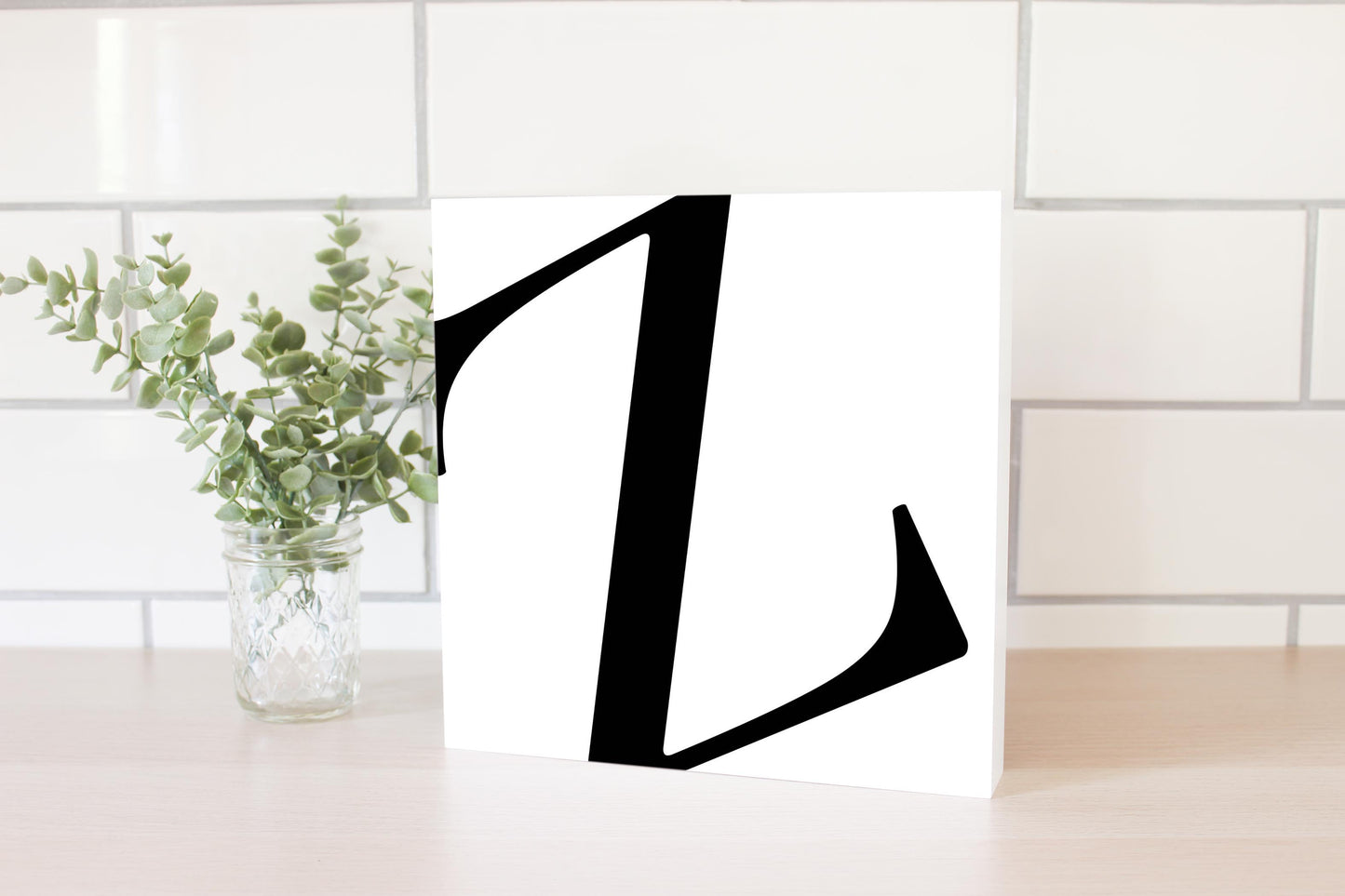 Minimal Monogram Z | Wood Block | Eaches | Min 2
