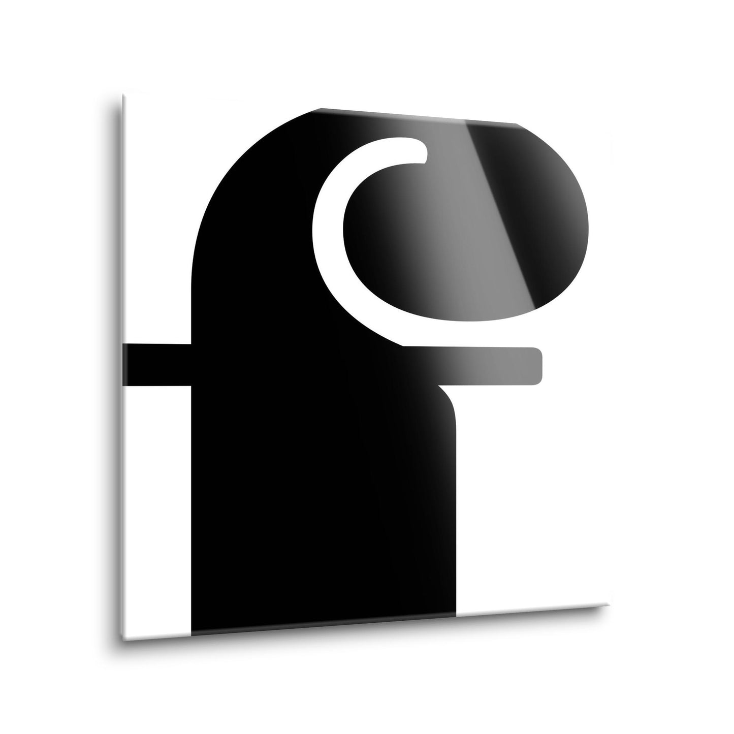Fun Chunky Monogram F | Hi-Def Glass Art | Eaches | Min 1