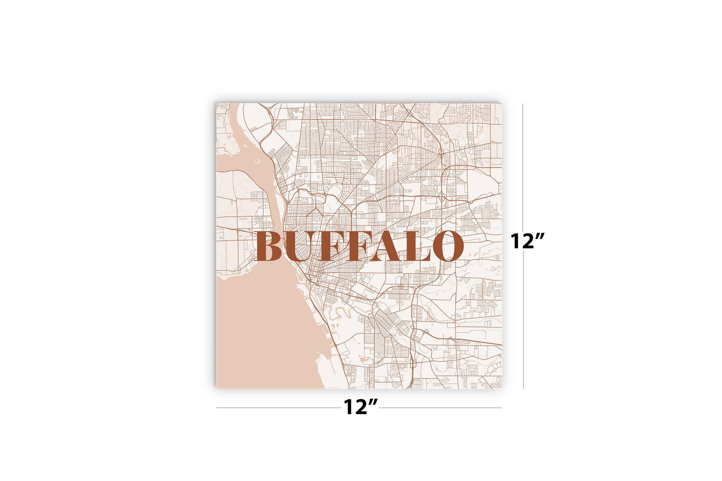 Modern Minimalist New York Buffalo Map | Wood Sign | Eaches | Min 2