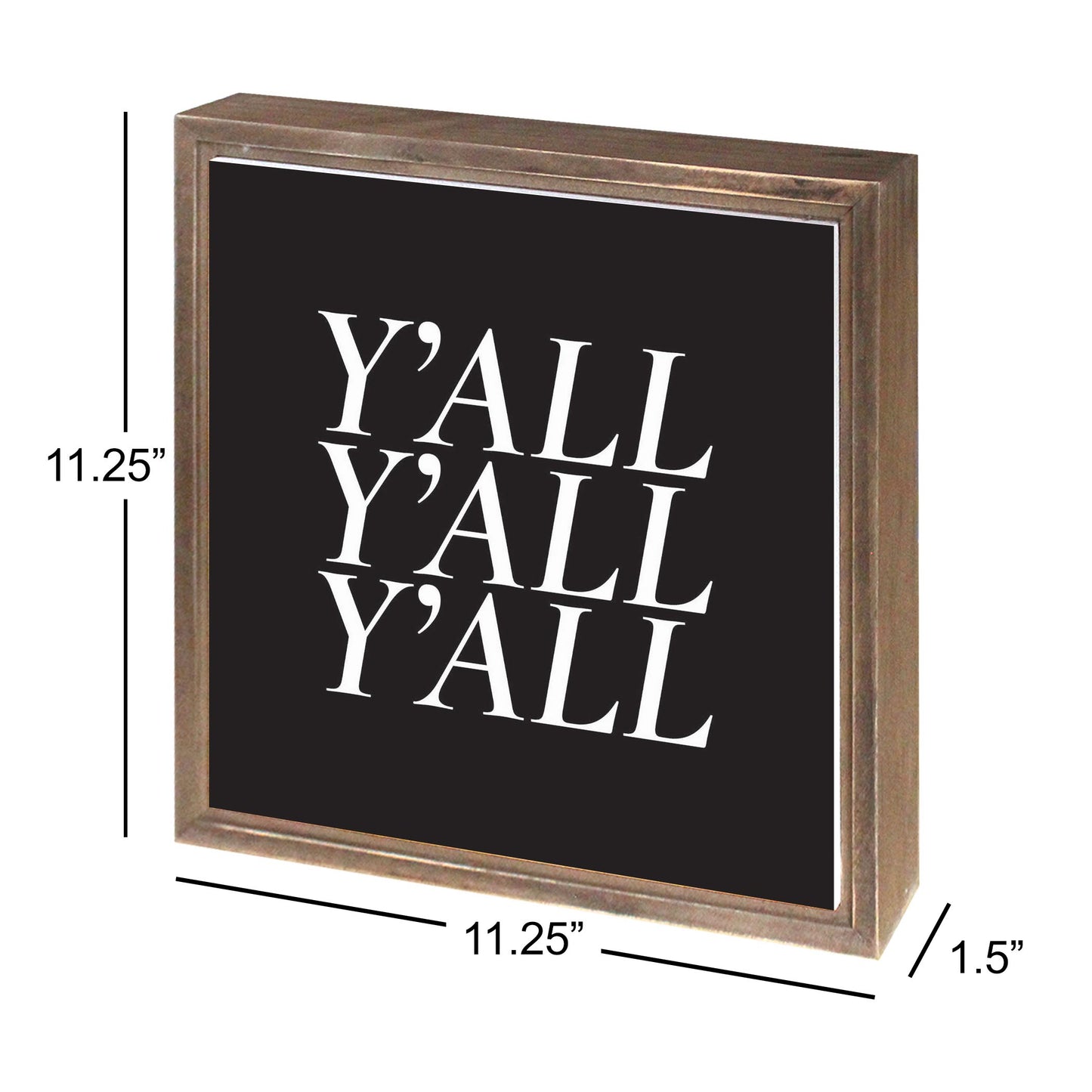 Minimalistic B&W Texas Yall | Wood Sign | Eaches | Min 1