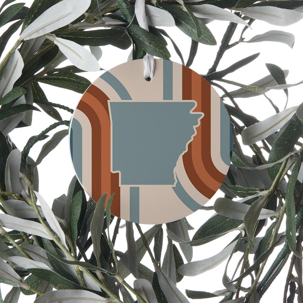 Modern Minimalist Arkansas Retro State Shape| Wood Ornament | Eaches | Min 6