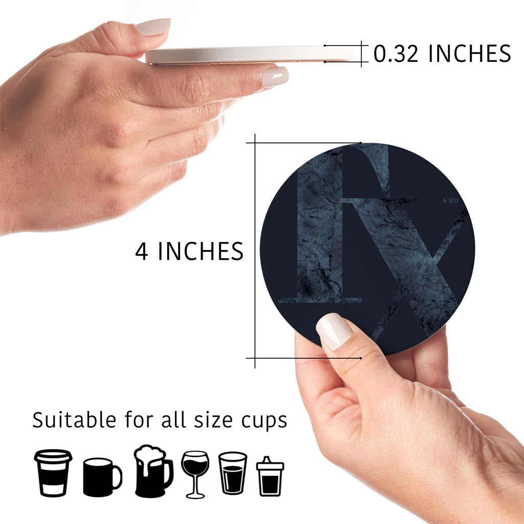 Modern Minimalist Texas Blue Tx | Absorbent Coasters | Set of 4 | Min 2