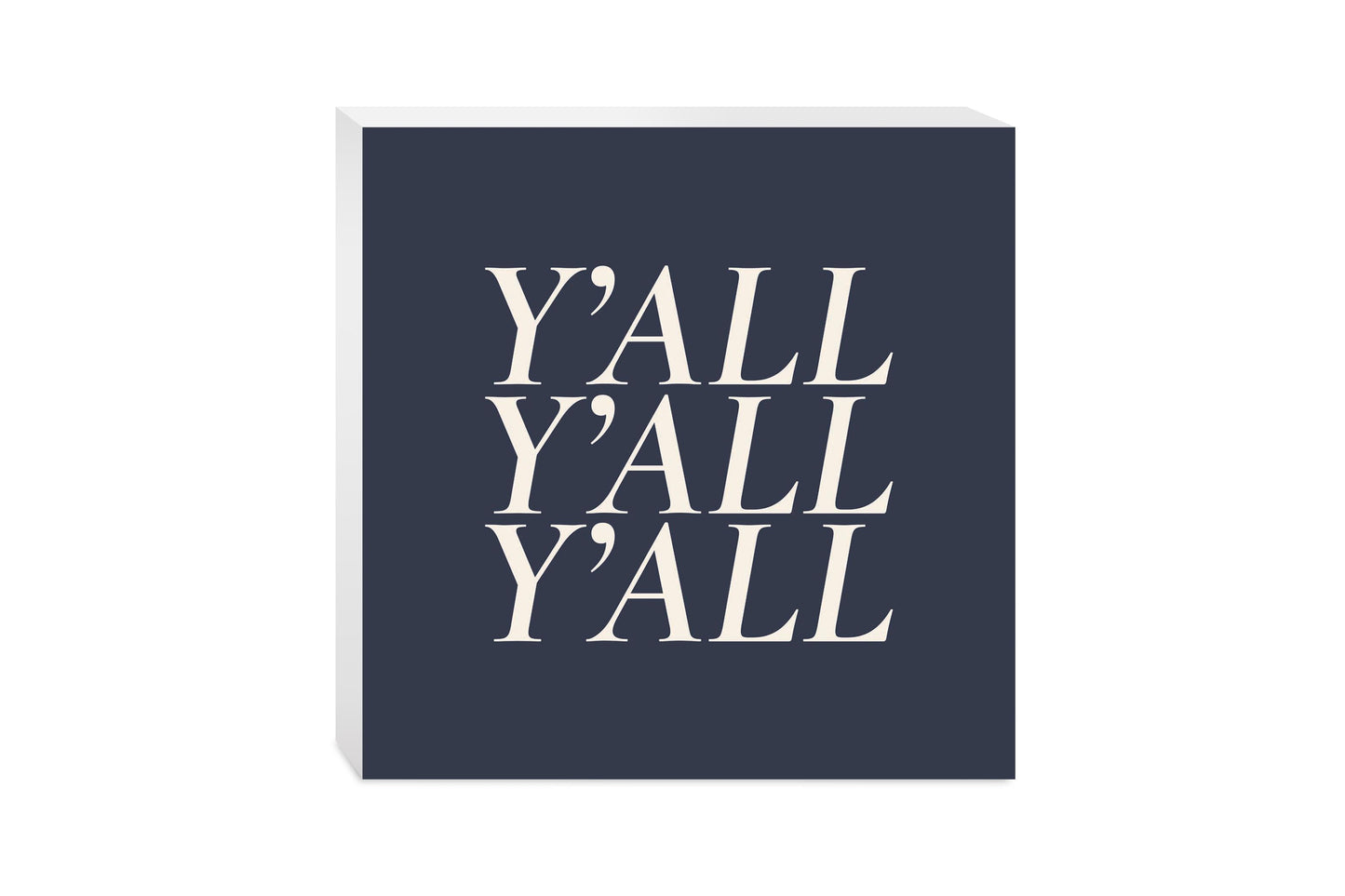 Modern Minimalist Texas Yall | Wood Block | Eaches | Min 2