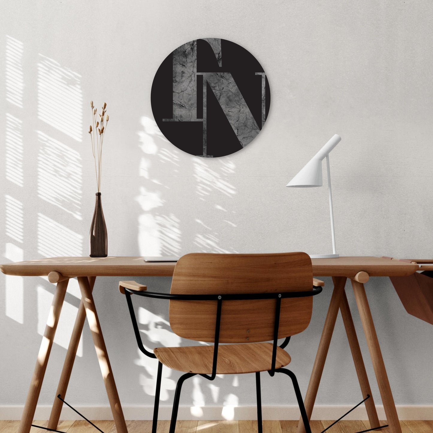 Minimalist B&W Tennessee Black Initials | Wood Sign | Eaches | Min 1