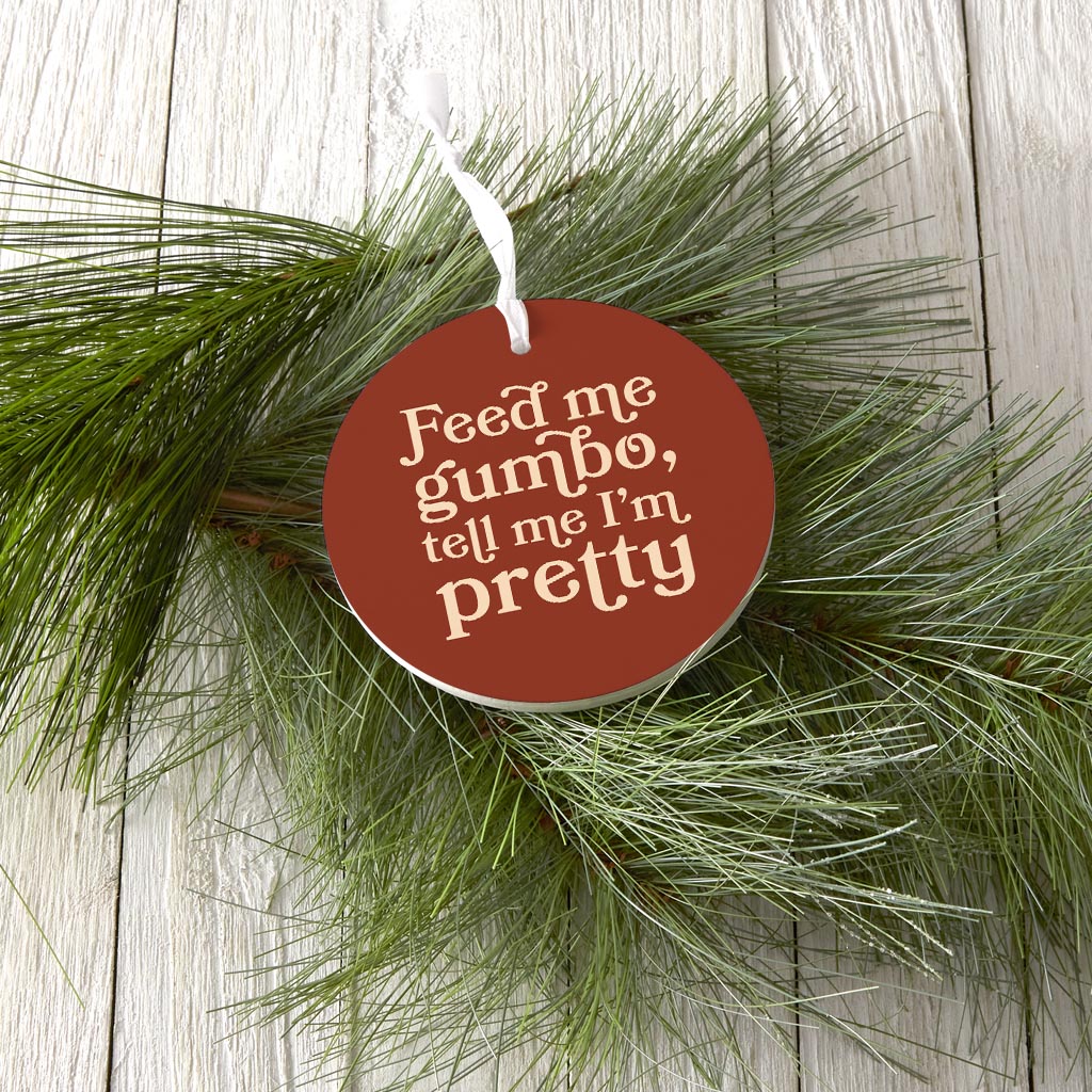 Modern Minimalist Louisiana Gumbo Saying| Wood Ornament | Eaches | Min 6