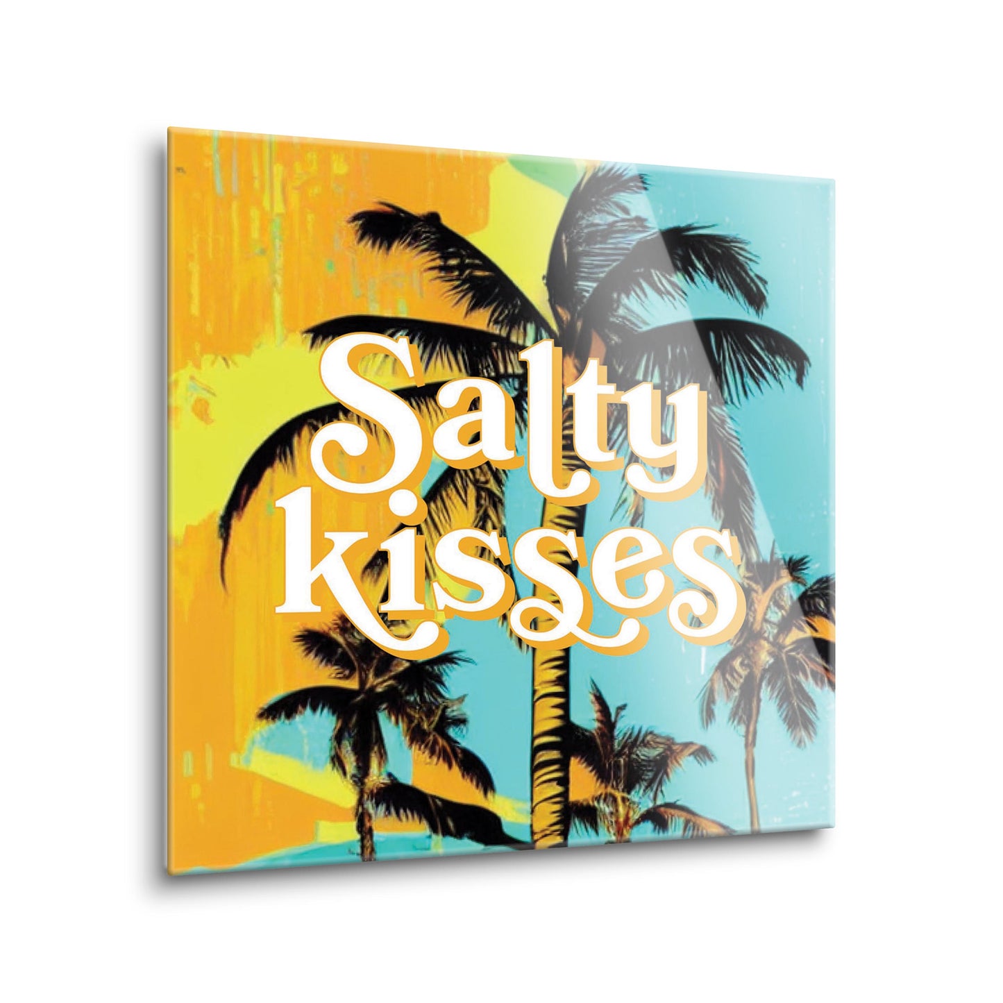 Salty Kisses Palm Trees | Hi-Def Glass Art | Eaches | Min 2
