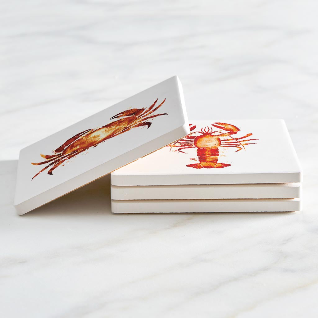 North Carolina Water Color Animals | Absorbent Coasters | Set of 4 | Min 2