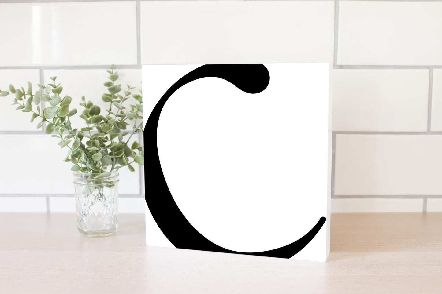 Minimal Monogram C | Wood Block | Eaches | Min 2
