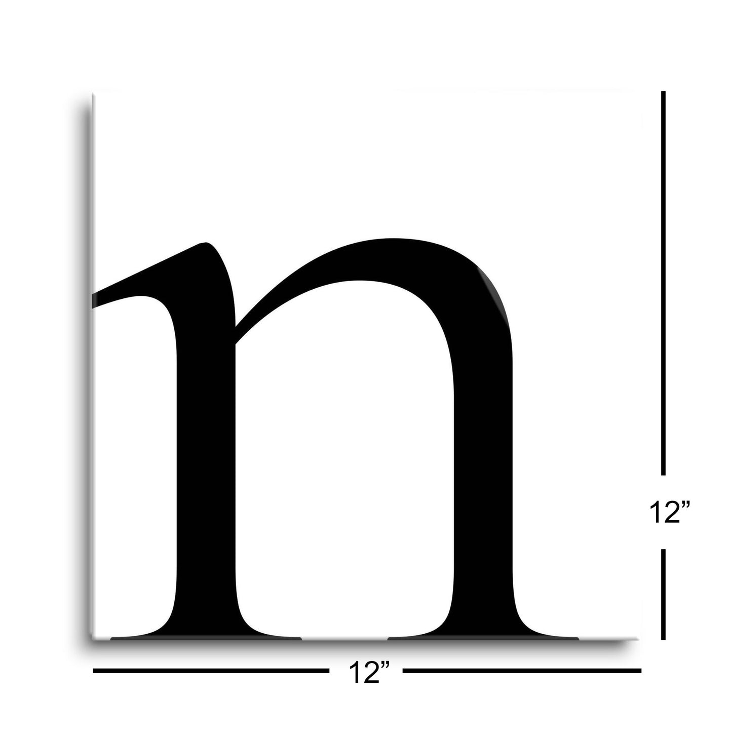 Minimal Monogram N | Hi-Def Glass Art | Eaches | Min 1