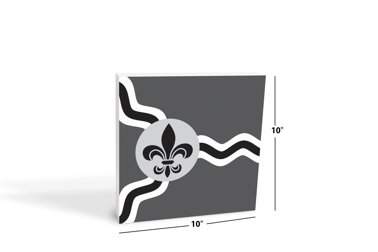 Minimalist B&W Missouri St Louis Flag | Wood Block | Eaches | Min 2