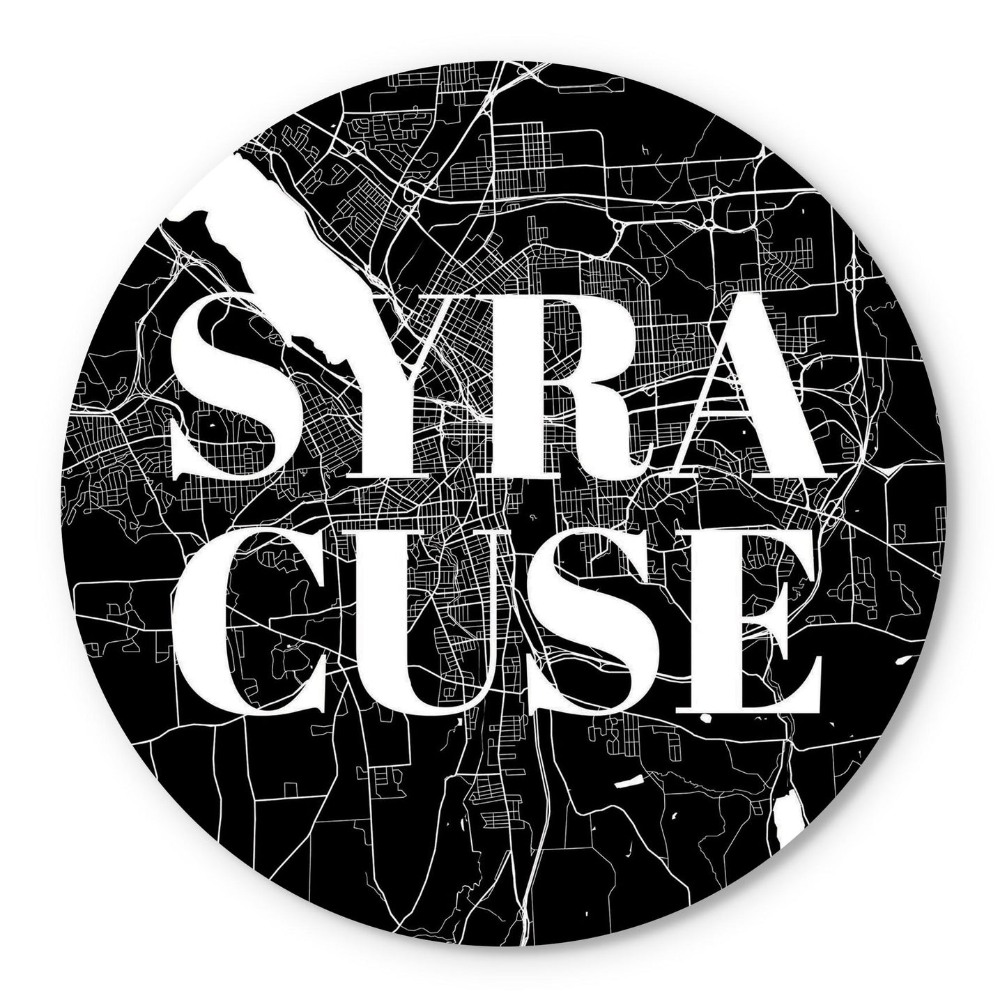 Minimalistic B&W New York Syracuse Map | Wood Sign | Eaches | Min 1