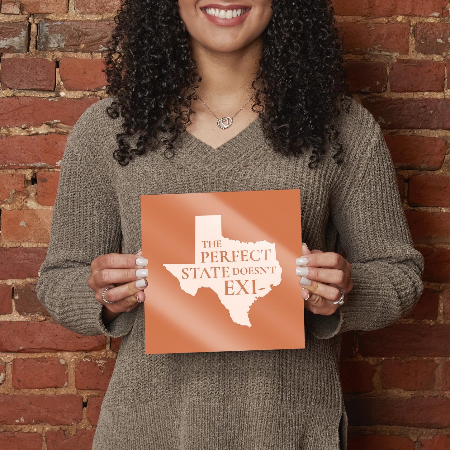 Modern Minimalist Texas The Perfect State Doesnt Exi | Hi-Def Glass Art | Eaches | Min 2
