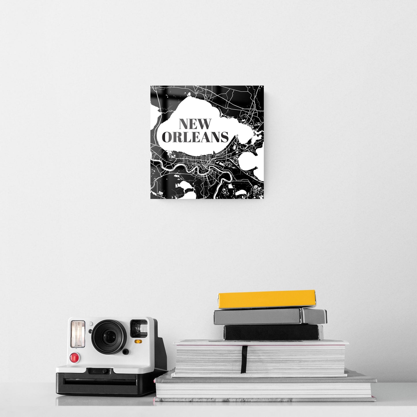 Modern Louisiana New Orleans Map | Hi-Def Glass Art | Eaches | Min 2