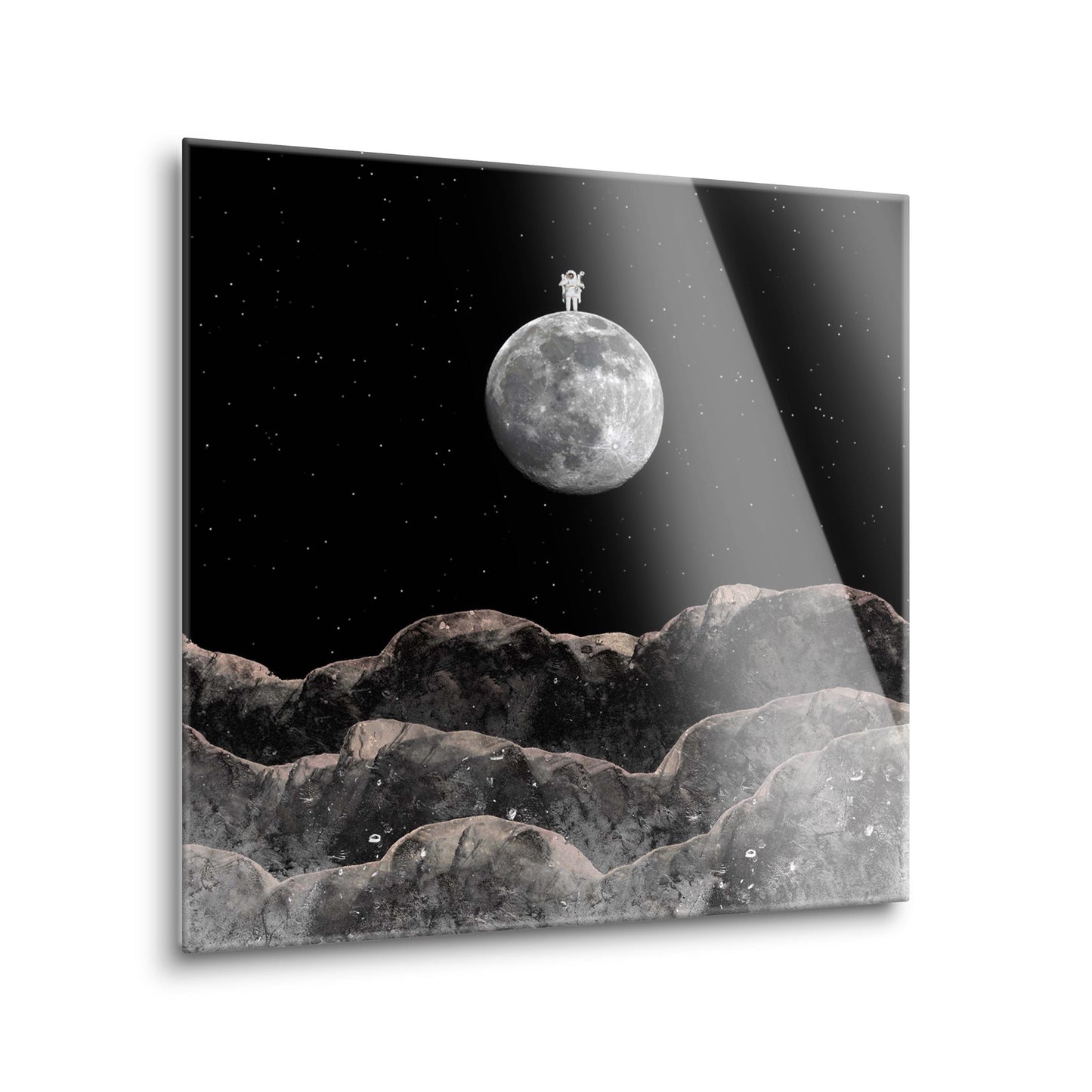 Tiny Moon Man| Hi-Def Glass Art | Eaches | Min 2