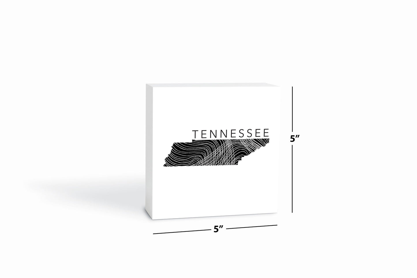 Minimalist B&W Tennessee State Name | Wood Block | Eaches | Min 4