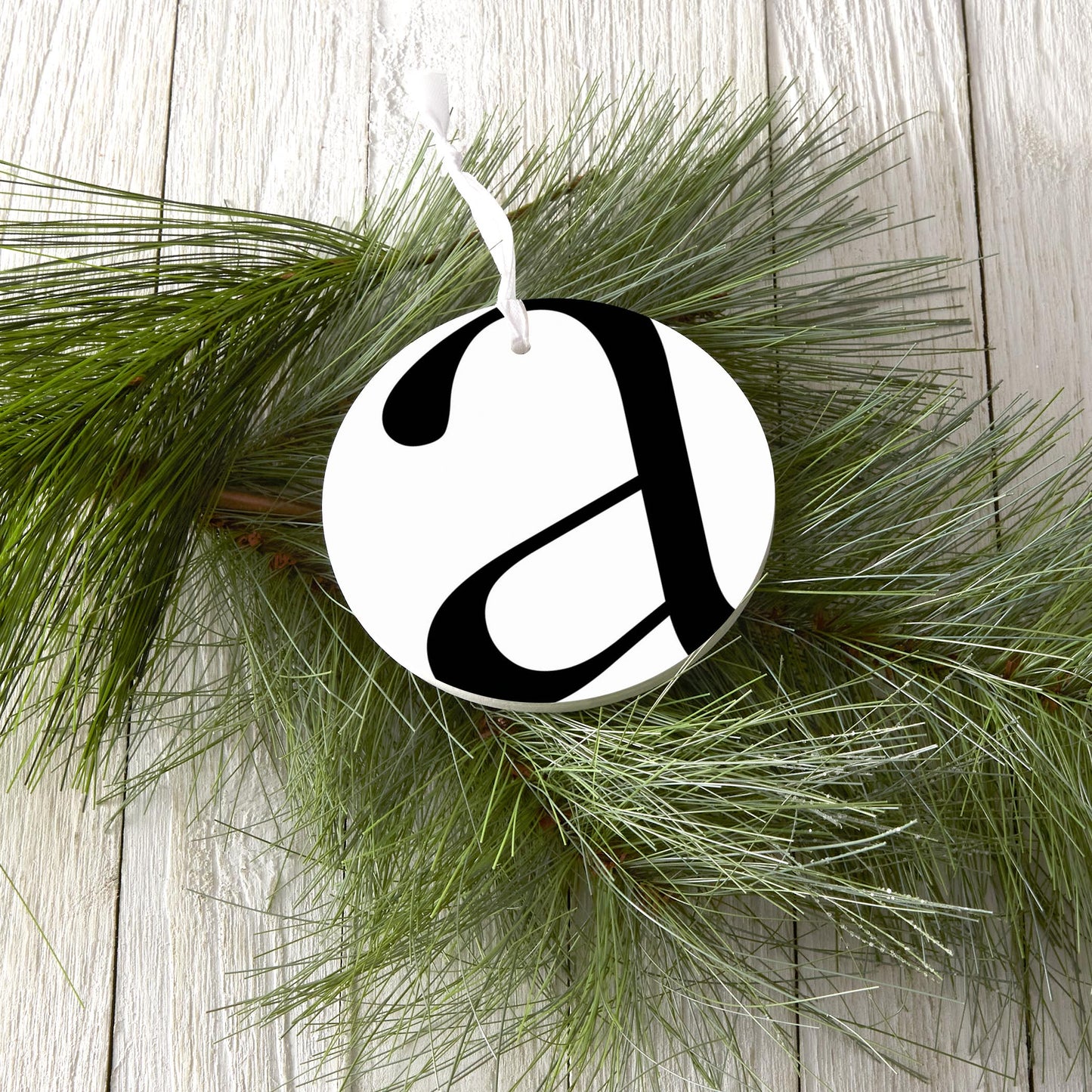 Minimalist Monogram A| Wood Ornament | Eaches | Min 6