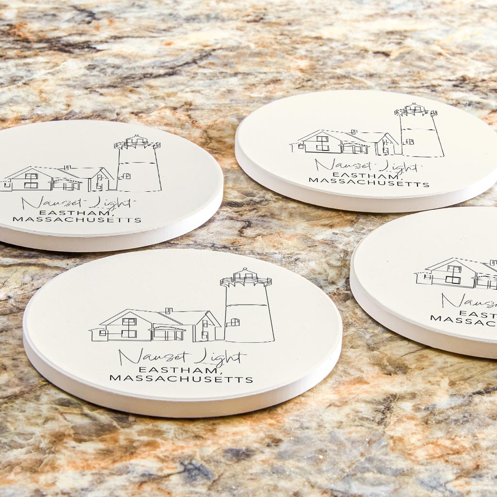 Nauset Light | Absorbent Coasters | Set of 4 | Min 2