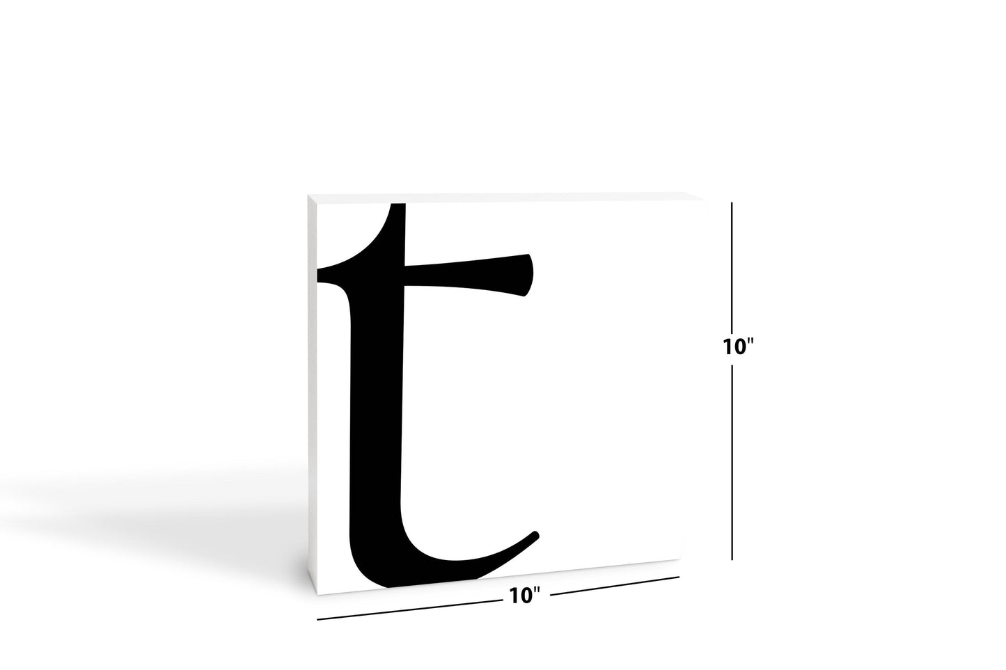 Minimal Monogram T | Wood Block | Eaches | Min 2