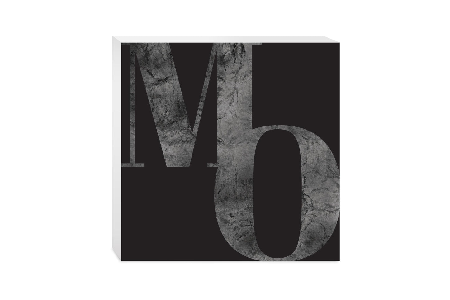 Minimalist B&W Missouri Black Initials | Wood Block | Eaches | Min 2