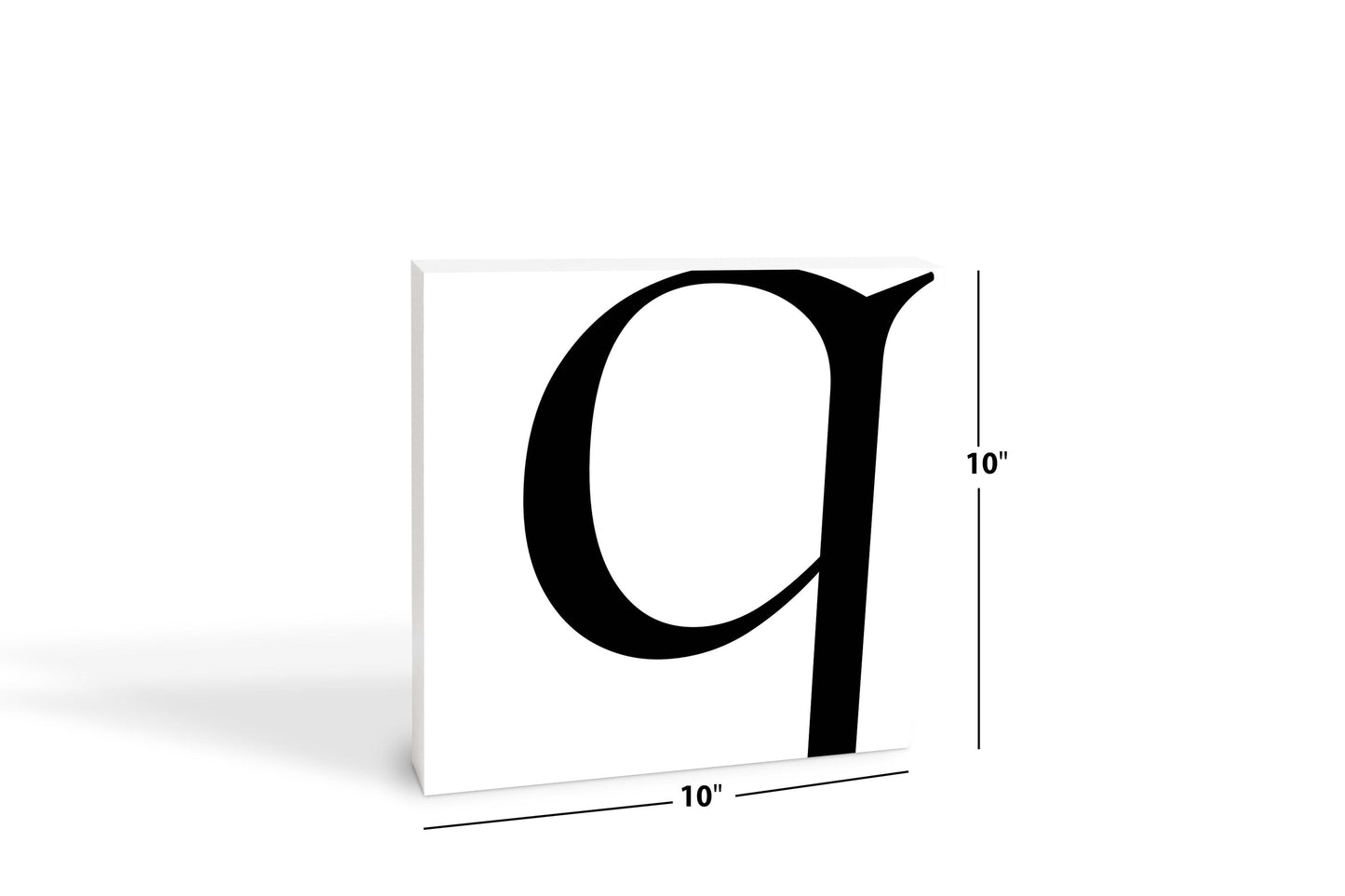 Minimal Monogram Q | Wood Block | Eaches | Min 2