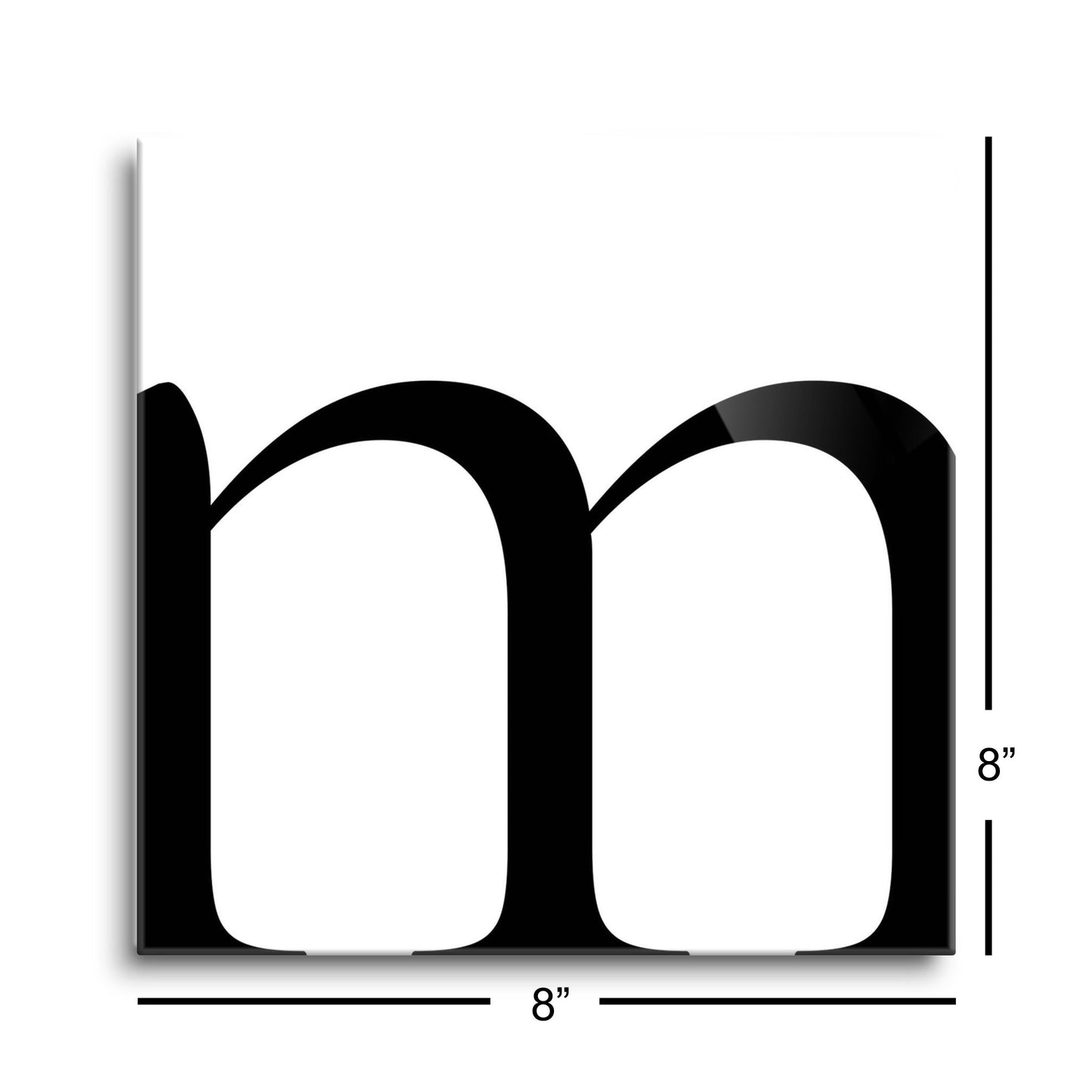 Minimal Monogram M | Hi-Def Glass Art | Eaches | Min 2