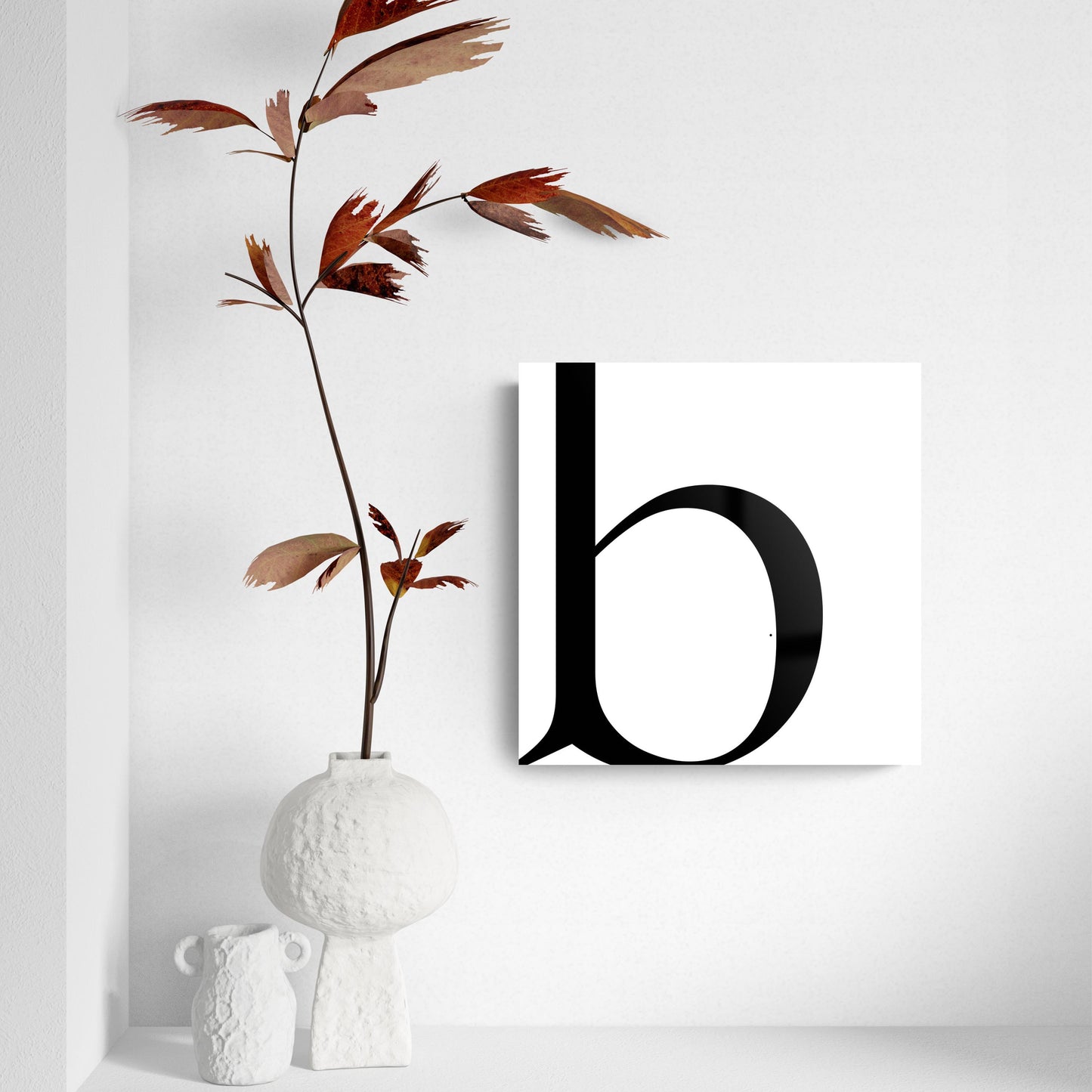 Minimal Monogram B | Hi-Def Glass Art | Eaches | Min 2