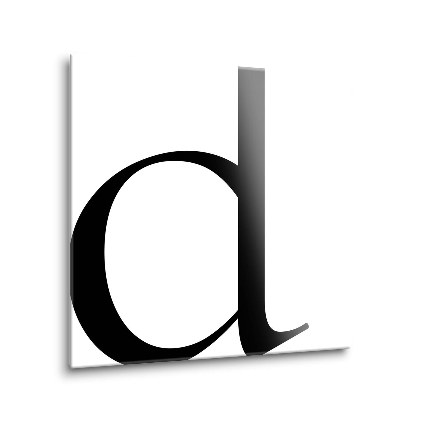Minimal Monogram D | Hi-Def Glass Art | Eaches | Min 2