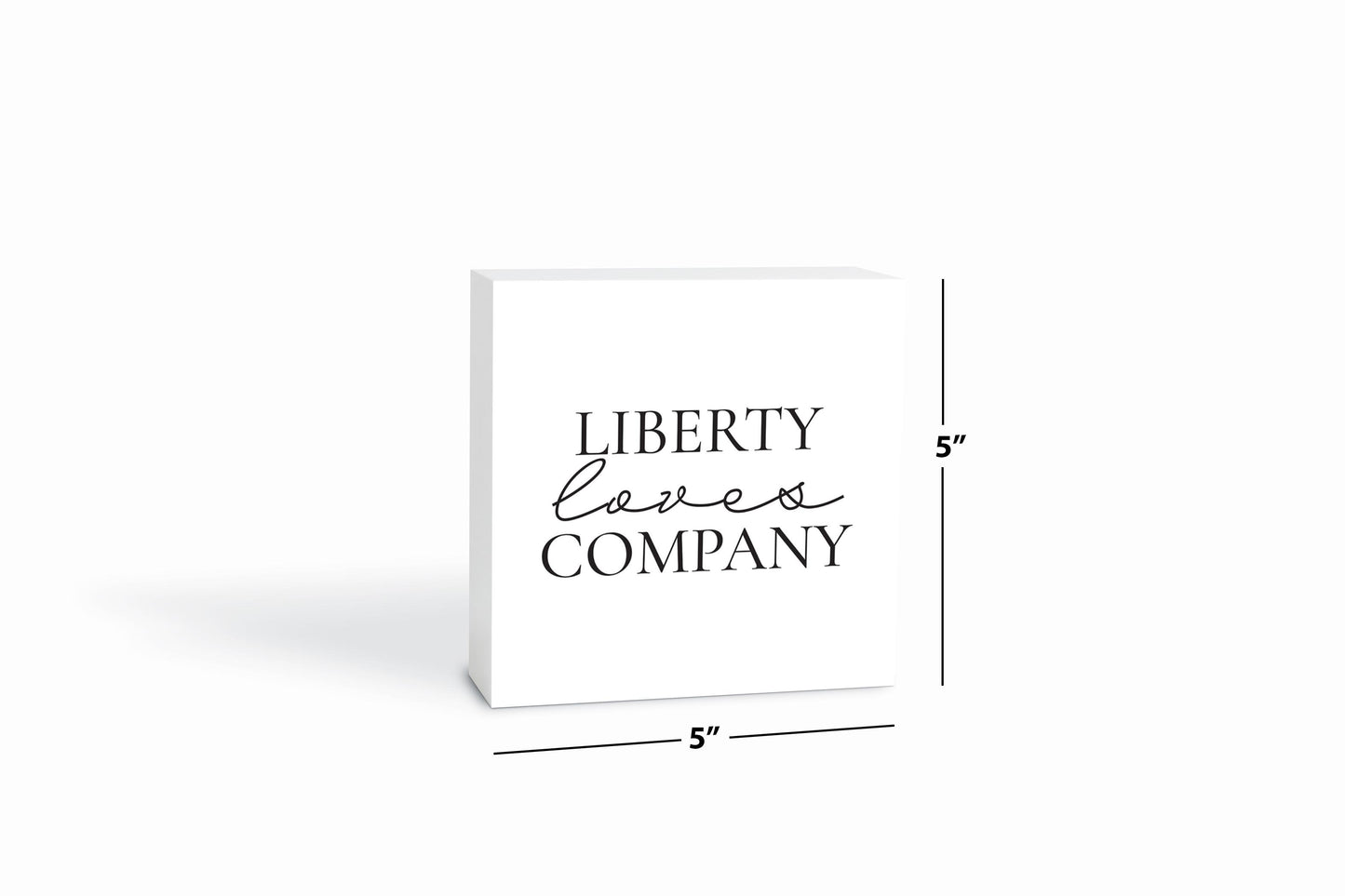 Minimalistic B&W Pennsylvania Liberty Quip | Wood Block | Eaches | Min 4