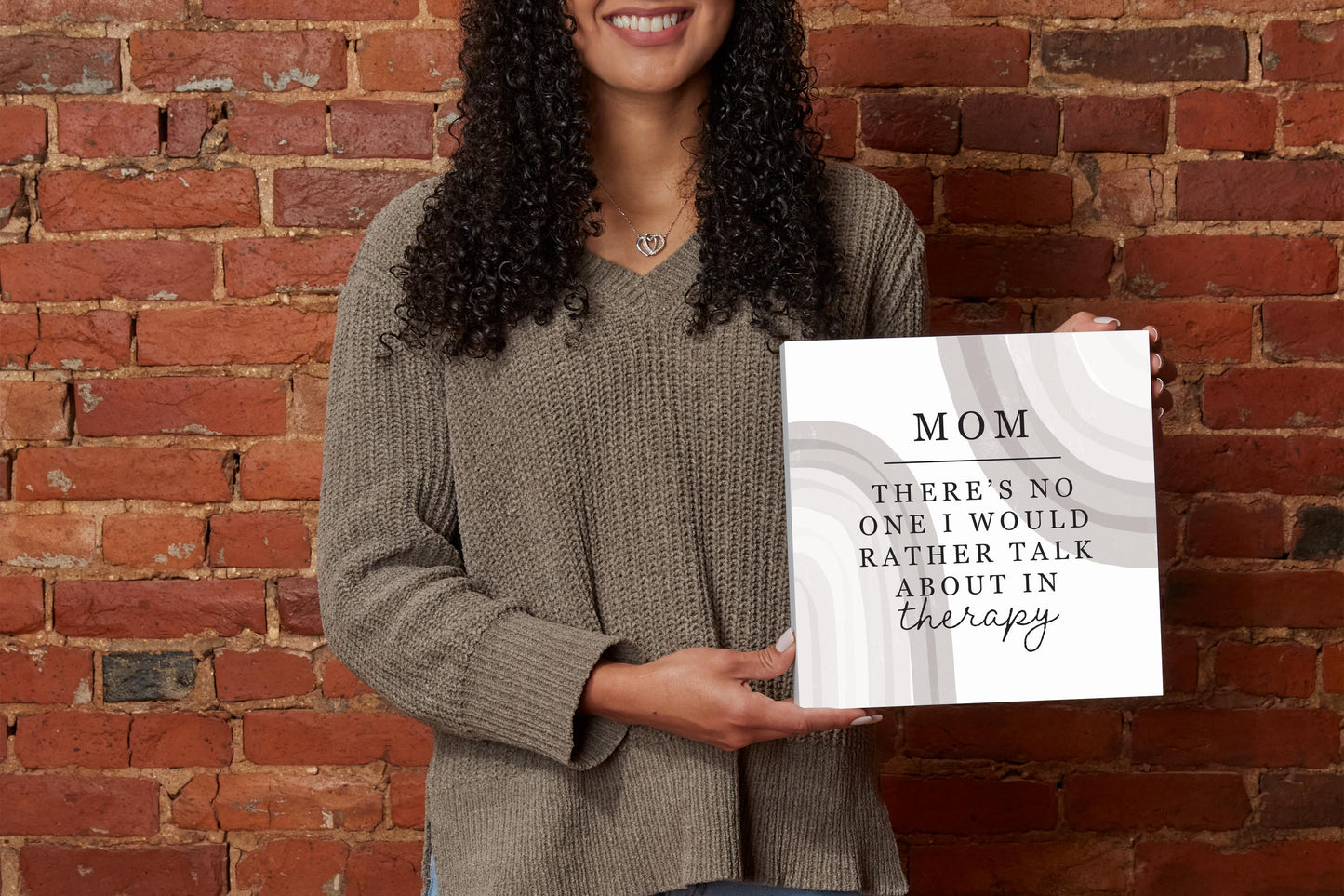 Modern Minimalist Mothers Day Therapy | Wood Block | Eaches | Min 2