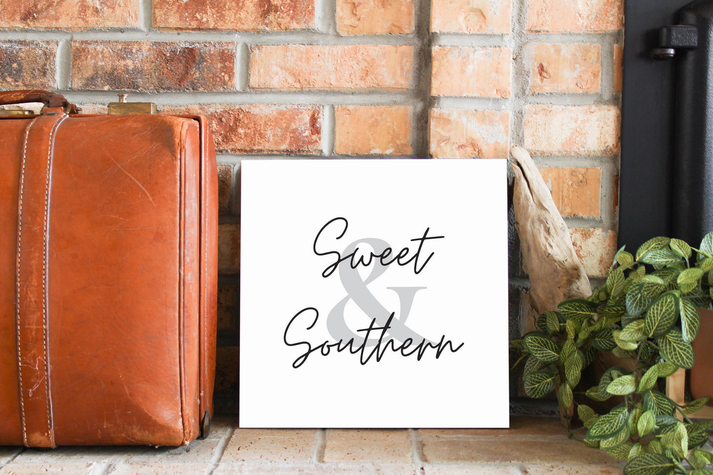 Minimalistic B&W Texas Sweet Southern | Wood Sign | Eaches | Min 2