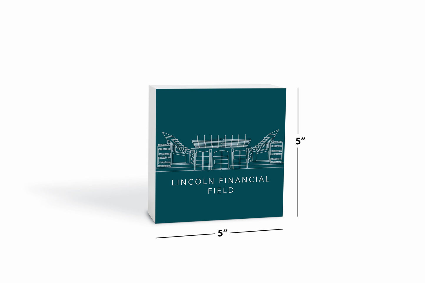 Modern Minimalist Pennsylvania Lincoln Field Line Drawing | Wood Block | Eaches | Min 4