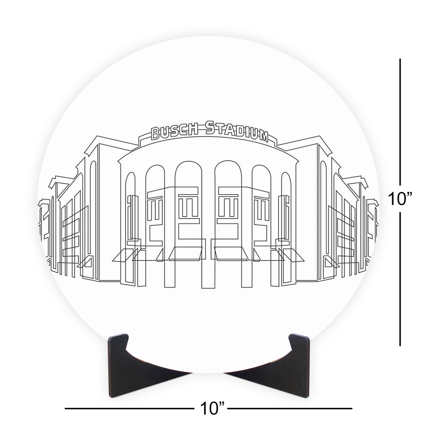Minimalist B&W Missouri Busch Stadium Line Drawing | Wood Sign | Eaches | Min 1