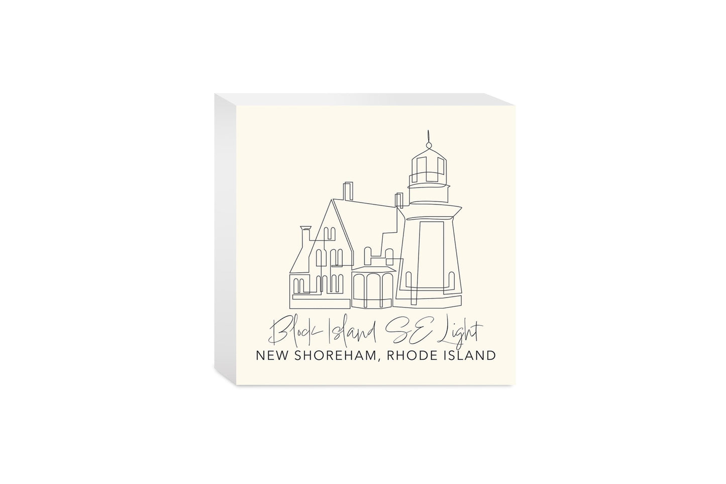 Cream Block Island Se Light| Wood Block | Eaches | Min 4