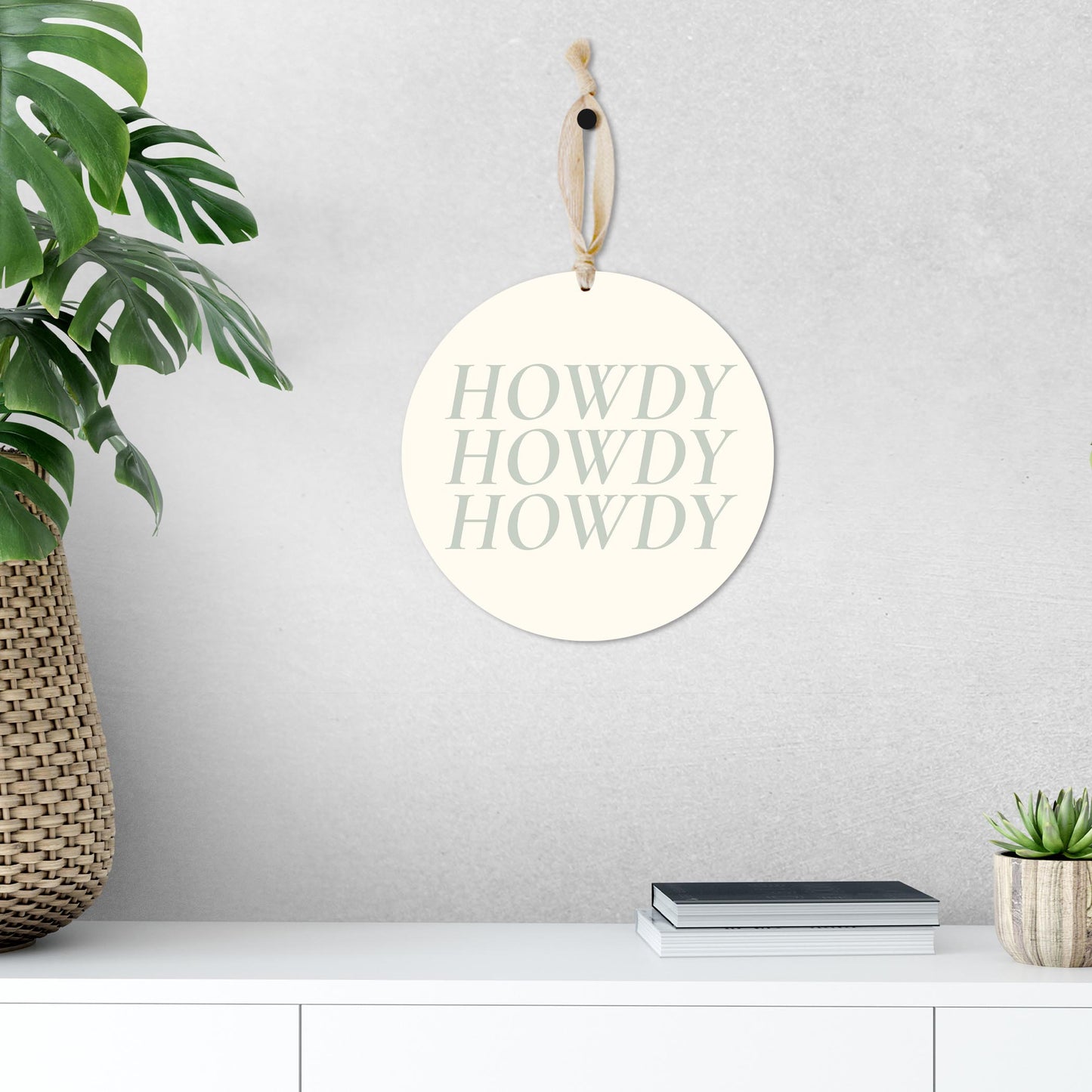 Modern Minimalist Oklahoma Howdy | Wood Ornament | Eaches | Min 1