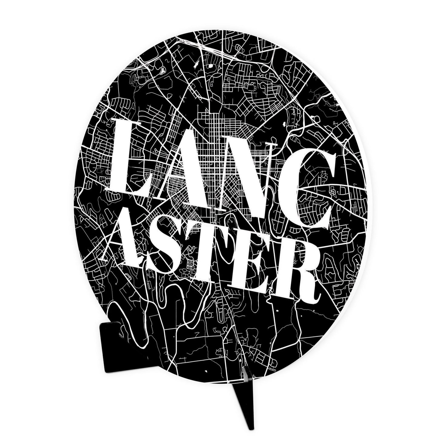 Minimalistic B&W Pennsylvania Lancaster Map | Wood Sign | Eaches | Min 1