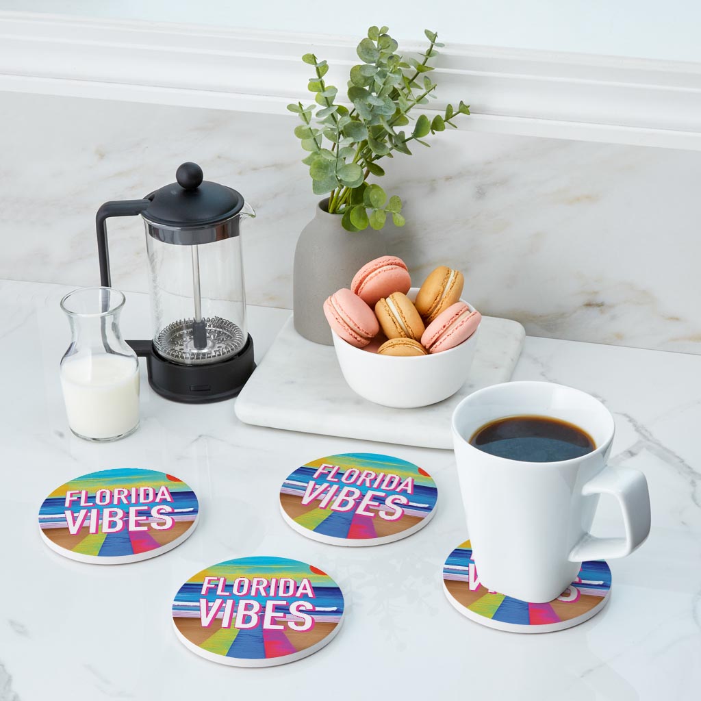 Florida Vibes | Absorbent Coasters | Set of 4 | Min 2