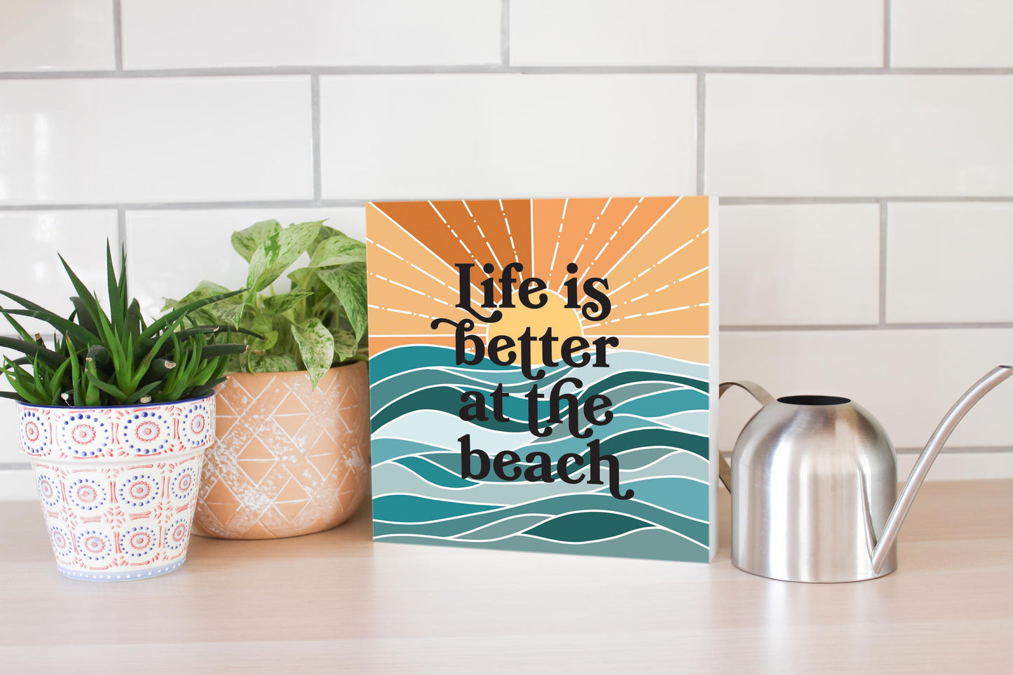 Life Is Better At The Beach | Wood Block | Eaches | Min 2