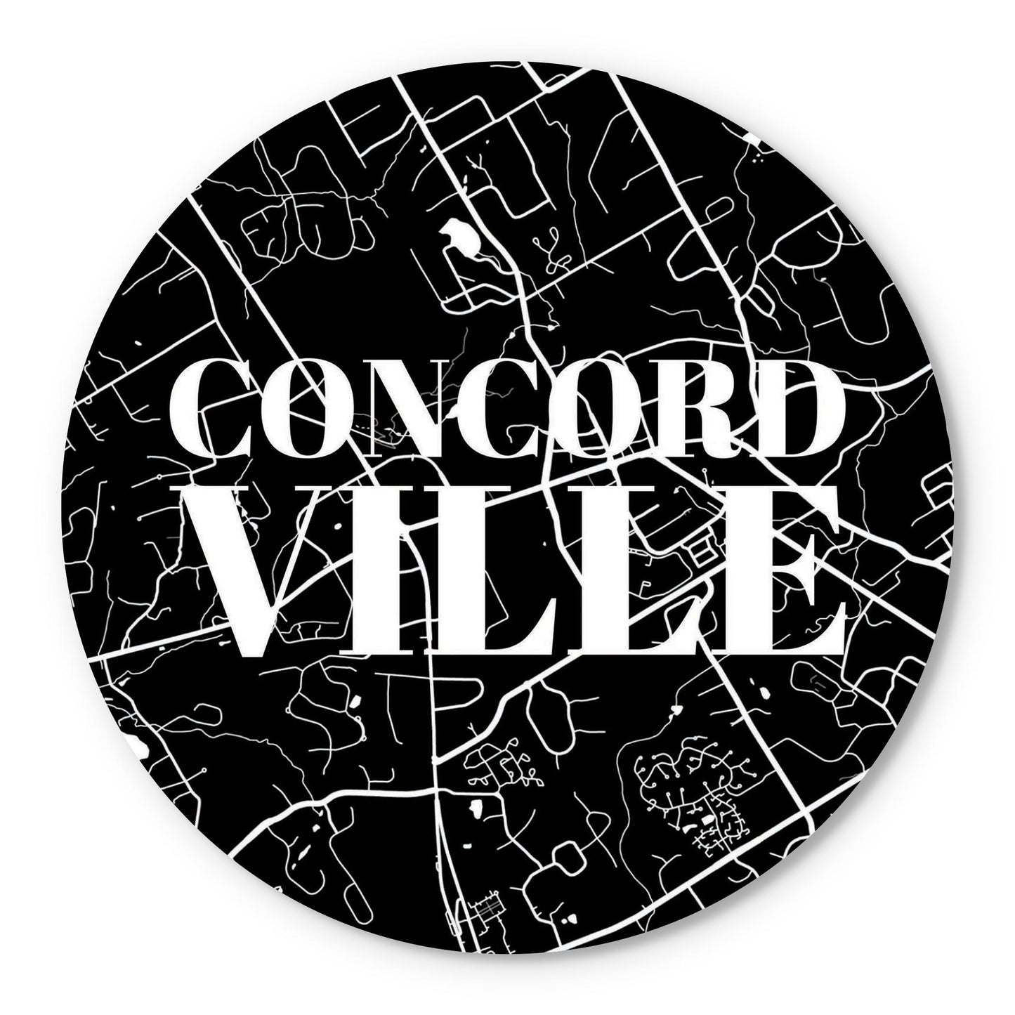 Minimalistic B&W Pennsylvania Concordville Map | Wood Sign | Eaches | Min 1