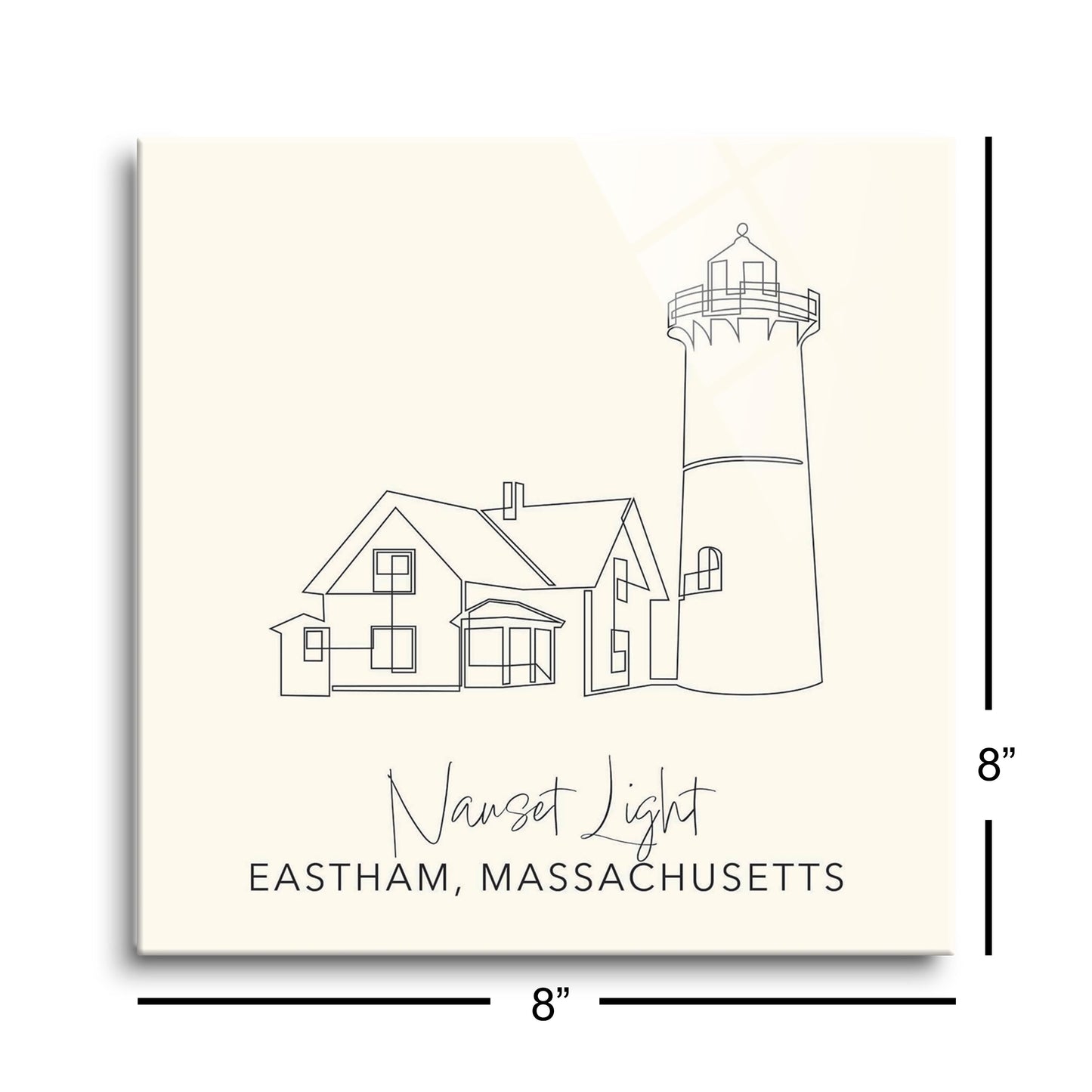 Cream Nauset Light | Hi-Def Glass Art | Eaches | Min 2