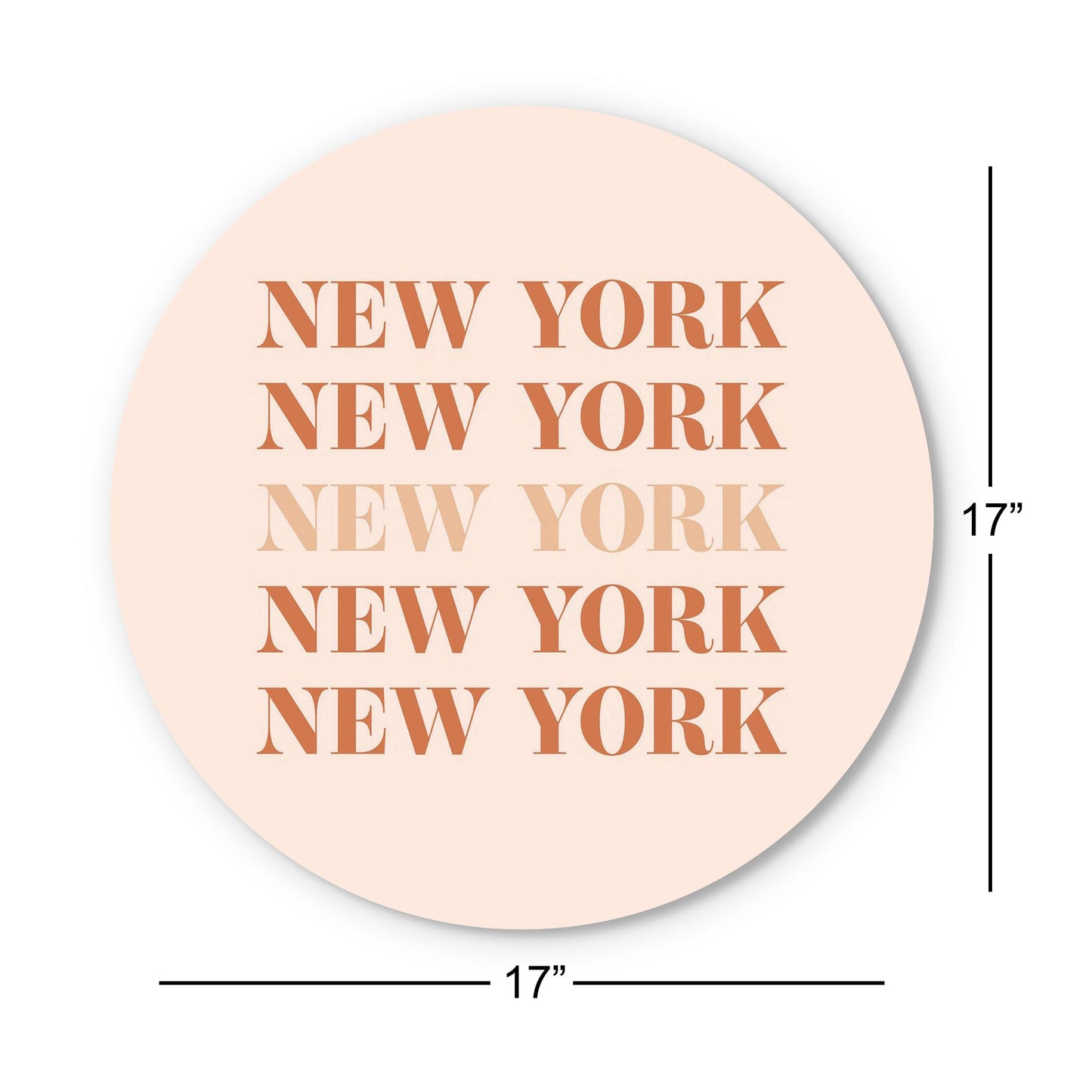 Modern Minimalist New York Repeated Light | Wood Sign | Eaches | Min 1