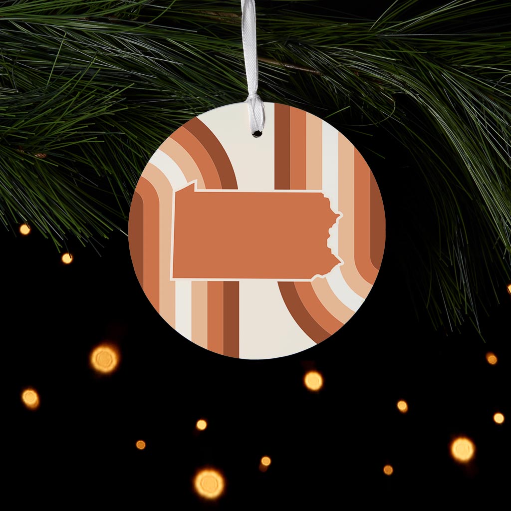 Modern Minimalist Pennsylvania State| Wood Ornament | Eaches | Min 6