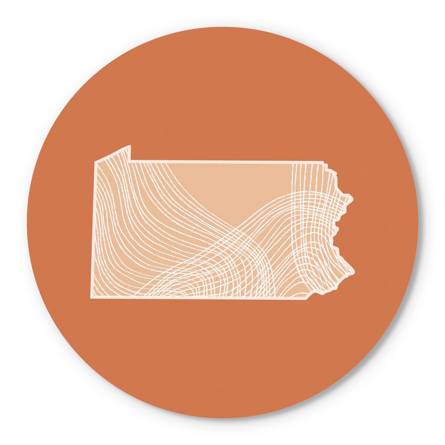 Modern Minimalist Pennsylvania State Lines Light | Wood Sign | Eaches | Min 1