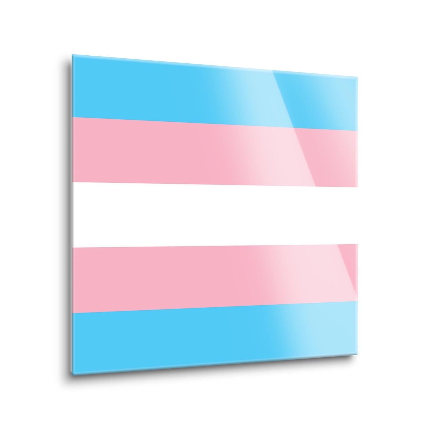 Transgender Pride Flag Colors | Hi-Def Glass Art | Eaches | Min 2
