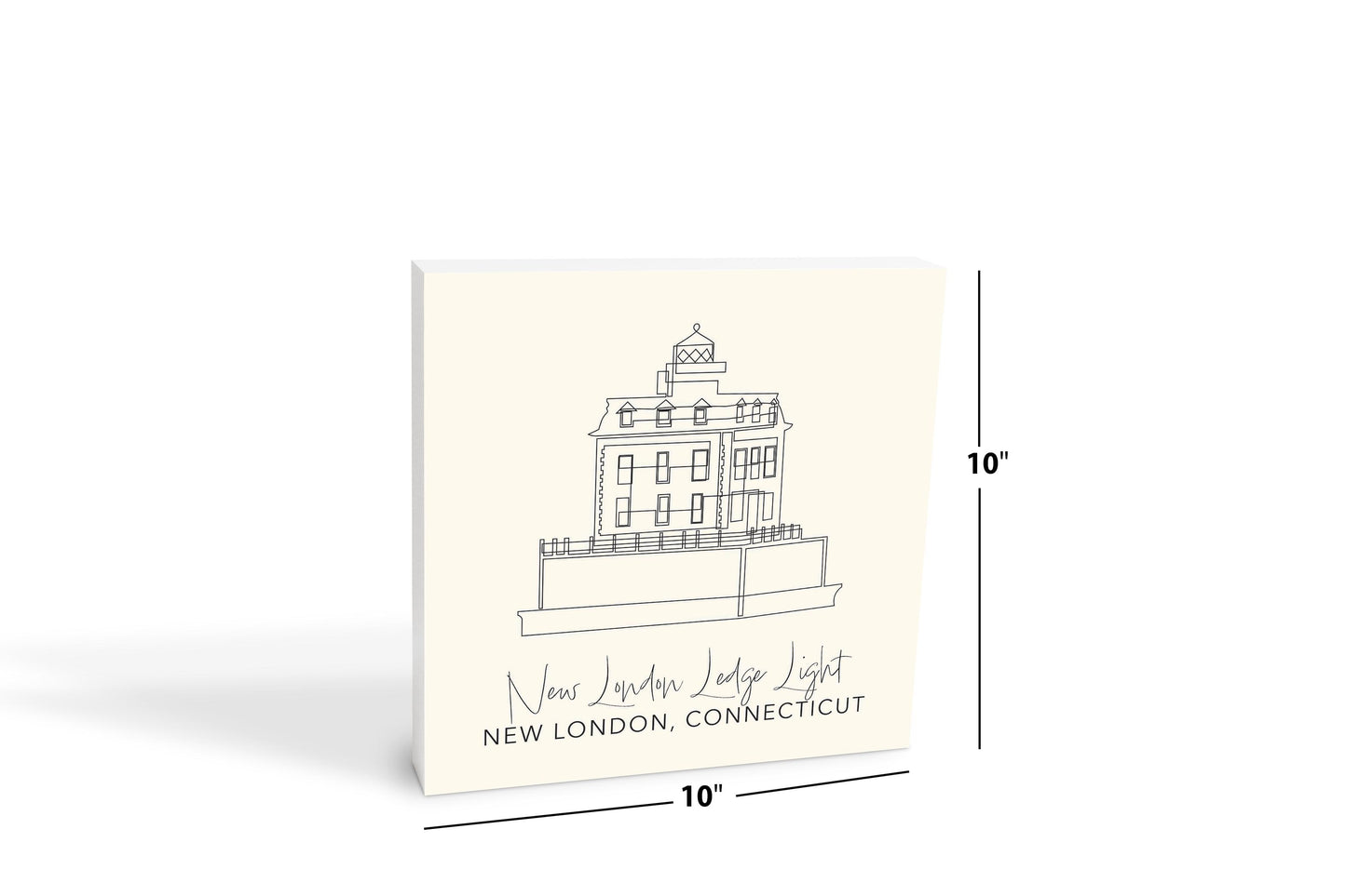 Cream New London Lodge Light | Wood Block | Eaches | Min 2