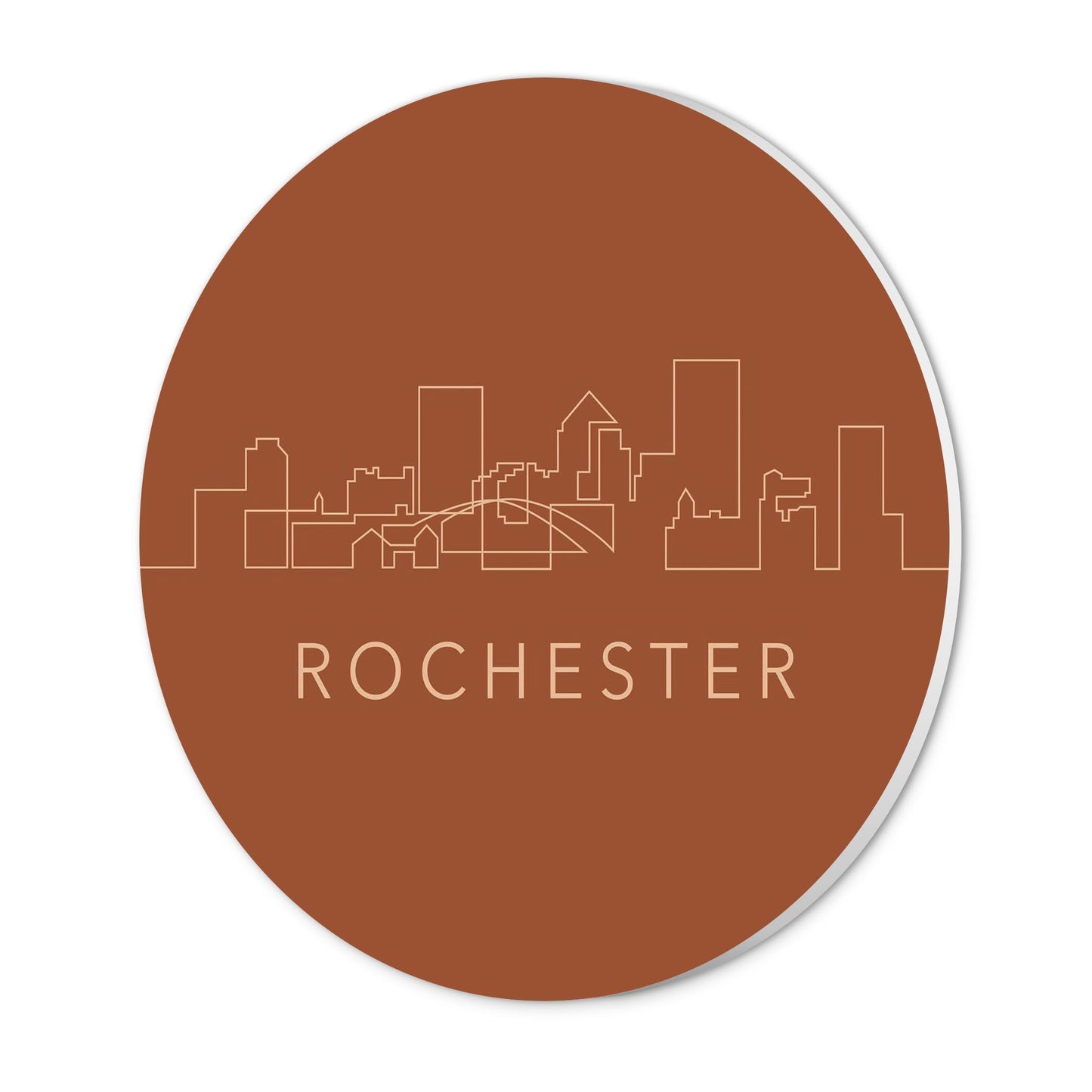 Modern Minimalist New York Rochester Skyline | Wood Sign | Eaches | Min 1